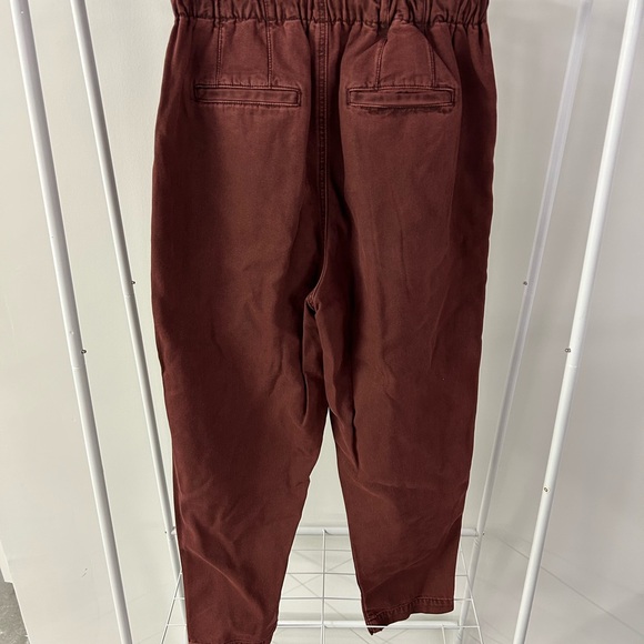 Free People Maroon Paper Bag Waist Pants - Picture 5 of 6